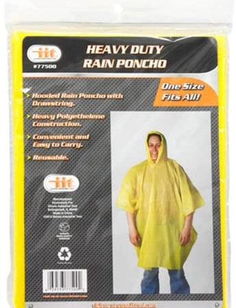 Yellow Vinyl Rain Ponchos